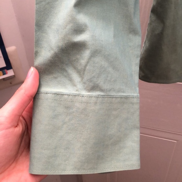 Eddie Bauer Wrinkle-resistant Cotton Green Button-down Shirt - Picture 5 of 8